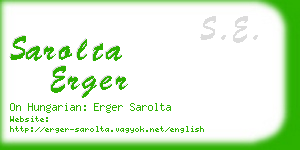 sarolta erger business card